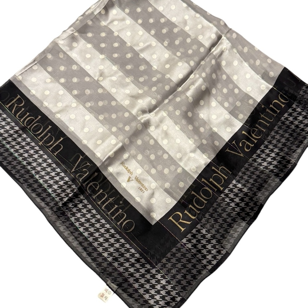 Rudolph Valentino Rectangular Scarf 37”x37” Inches Grey